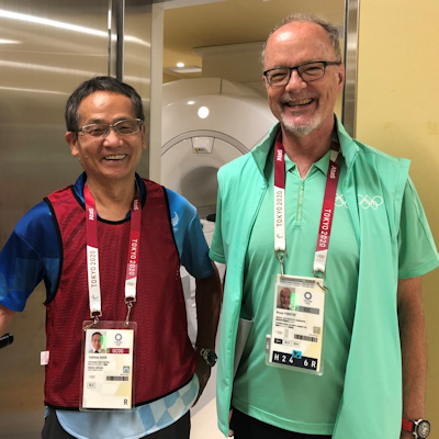 Dr. Yukihisa Saida and Dr. Bruce Forster, professor and head of radiology at the University of British Columbia and president of the Canadian Radiologic Foundation