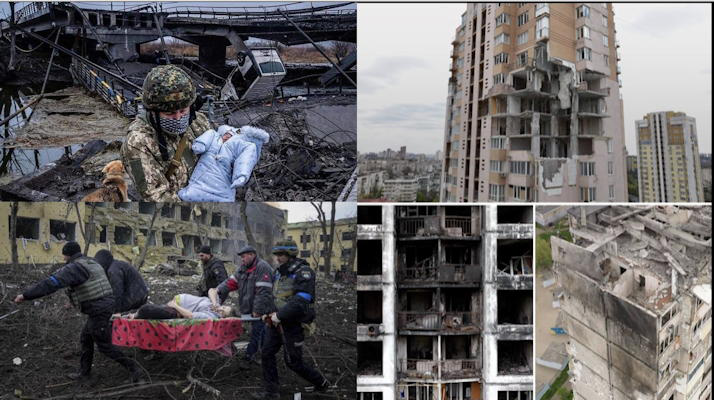 Images of destruction in Ukraine
