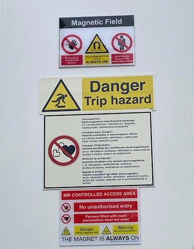 Clear and visible warning signs have an essential role to play in MRI safety