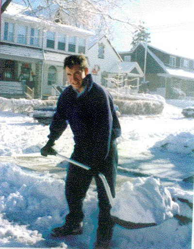 Shoveling snow was one of the many life skills Brady learned during his time in Canada in the 1990s