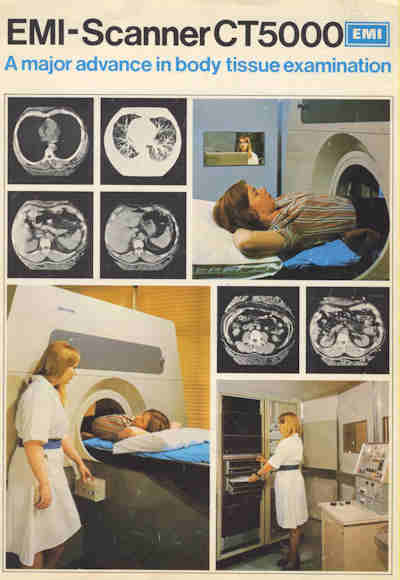The first EMI CT5000 scanners were installed in 1975 at Northwick Park Hospital, U.K., and the Mallinckrodt Institute of Radiology, and the Mayo Clinic in the U.S.