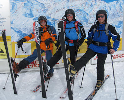 Катание на лыжах с сыновьями